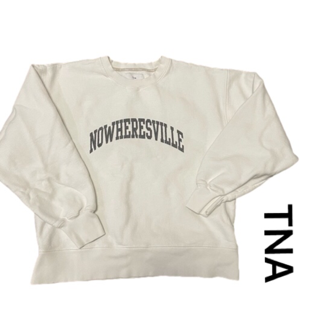 White Aritzia TNA Nowheresville Crew Sweatshirt Size 2